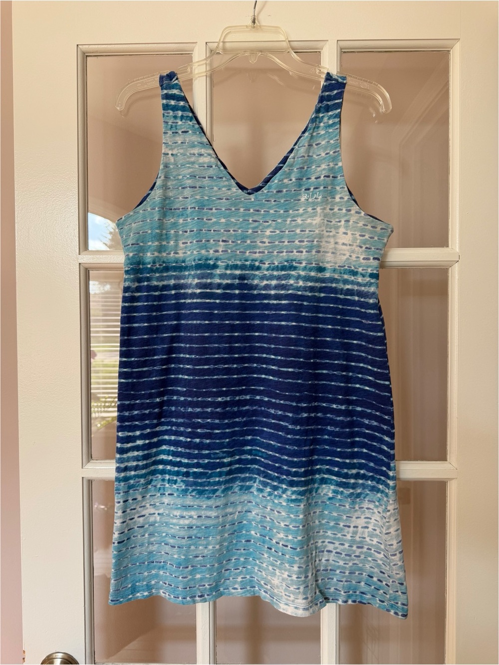 Lauren Ralph Lauren Blue Ombre Mini Dress Sleeveless Casual Coverup Logo